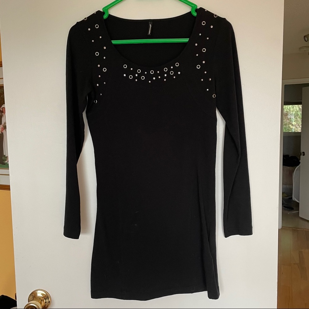 3/$30 Soyaconcept black mini dress size small